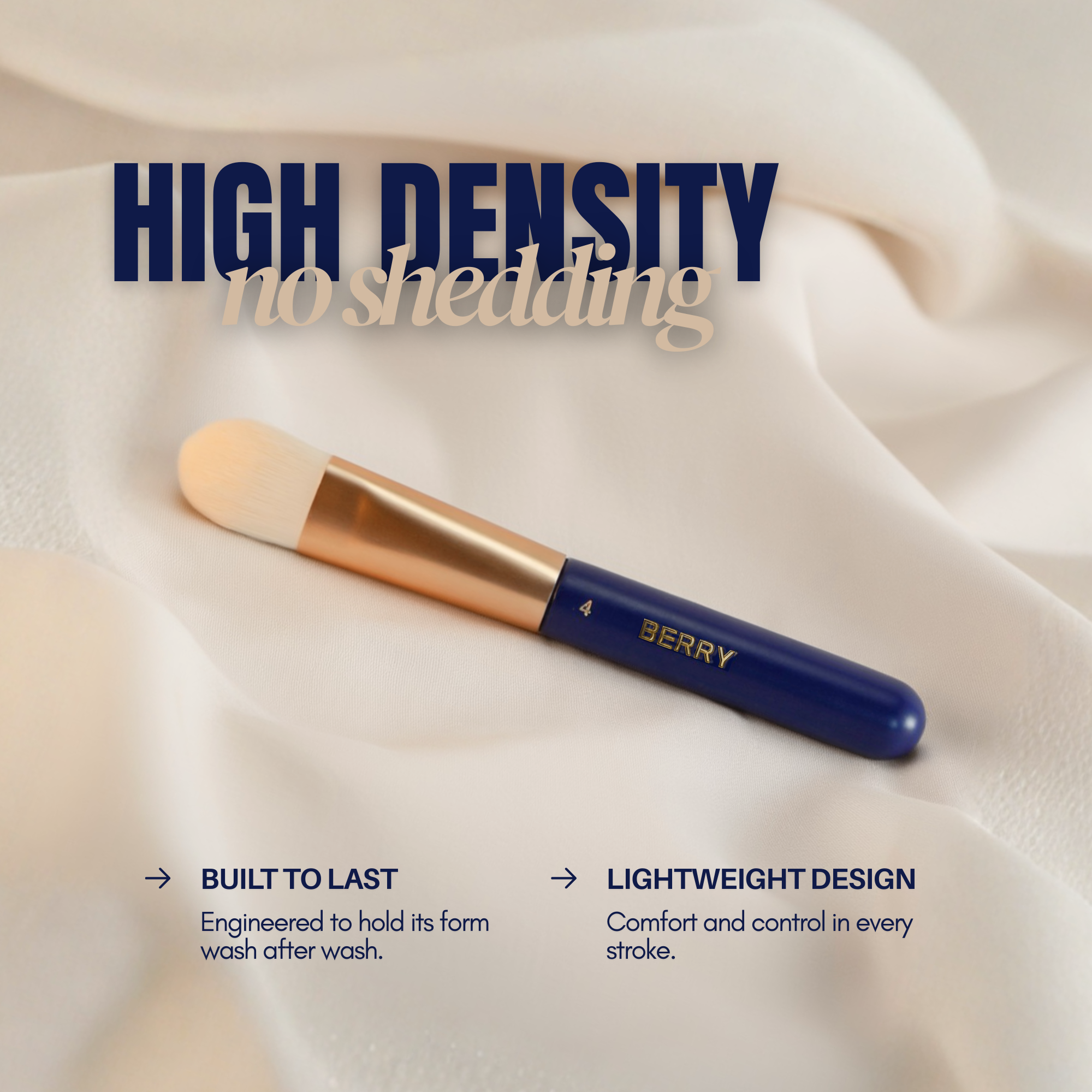 Makeup Brush Set (12-Piece) – Ultra-Soft Vegan Synthetic Brushes | BERRY Blue